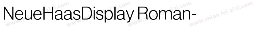 NeueHaasDisplay Roman字体转换